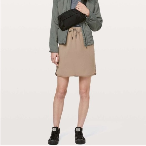 lululemon athletica | Women’s Khaki On The Fly Pull On Drawstring Skirt, Size 2 - Picture 13 of 15